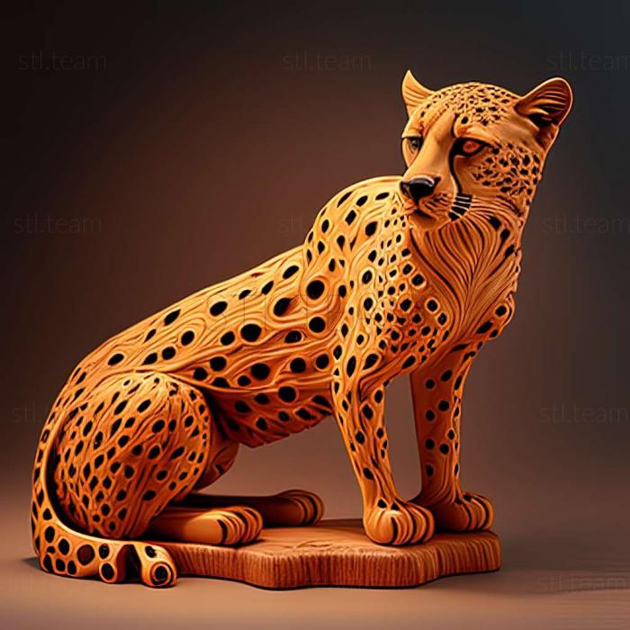 3D model Sarah cheetah famous animal (STL)